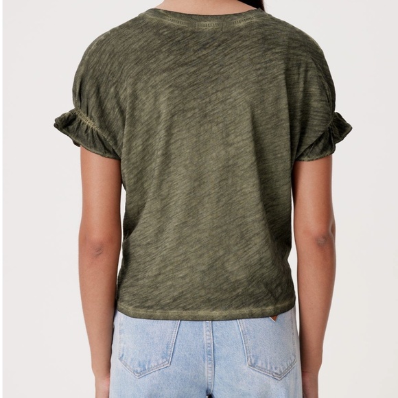 Goldie | SIGNATURE SLUB PUFF & RUFFLE SLEEVE TEE - Picture 4 of 7